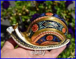 Royal Crown Derby Paperweight GARDEN SNAIL Ltd Edition /4,500 Gold Stopper