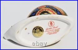 Royal Crown Derby Paperweight GARDEN SNAIL Ltd Edition /4,500 Gold Stopper