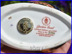 Royal Crown Derby Paperweight GARDEN SNAIL Ltd Edition /4,500 Gold Stopper