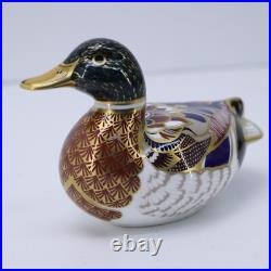 Royal Crown Derby Paperweight Imari Mallard Duck Signed England 2004