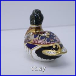 Royal Crown Derby Paperweight Imari Mallard Duck Signed England 2004