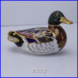 Royal Crown Derby Paperweight Imari Mallard Duck Signed England 2004