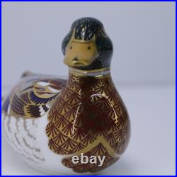 Royal Crown Derby Paperweight Imari Mallard Duck Signed England 2004