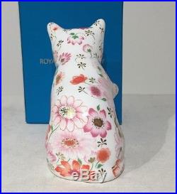 Royal Crown Derby Paperweight Kitten Guild Cat Flora Collector Club 1st Q