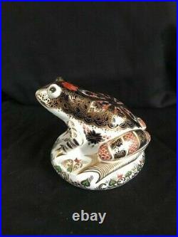 Royal Crown Derby Paperweight Limited Edition Frog with Certificate 1308, Boxed