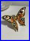 Royal-Crown-Derby-Paperweight-PEACOCK-BUTTERFLY-1st-quality-gold-stopper-01-anjn
