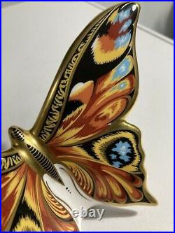 Royal Crown Derby Paperweight PEACOCK BUTTERFLY 1st quality gold stopper