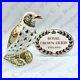 Royal-Crown-Derby-Paperweight-Song-Thrush-Bird-1st-Quality-Gold-Stopper-01-shn