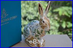 Royal Crown Derby Paperweight WINTER HARE 1st Quality & Orig Box LAST CHANCE