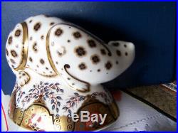 Royal Crown Derby Paperweights, Snow Leopard, Great Condition