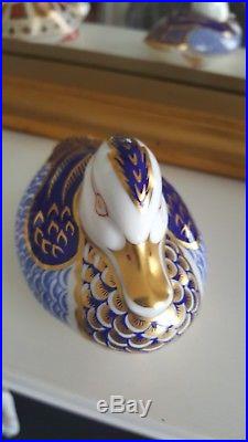 Royal Crown Derby Paperweights x 3. With silver stoppers