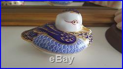 Royal Crown Derby Paperweights x 3. With silver stoppers