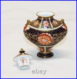 Royal Crown Derby Pattern #919 Urn/Jar with Cover Rare Pattern, Rare Shape