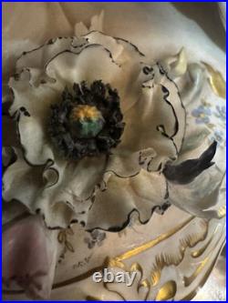 Royal Crown Derby Peacock Figurine 24cm Signed B. Barker Made in England
