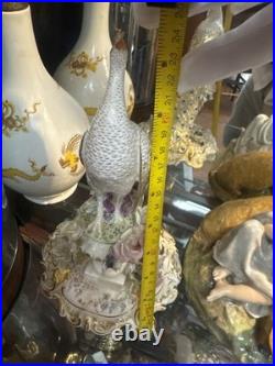 Royal Crown Derby Peacock Figurine 24cm Signed B. Barker Made in England