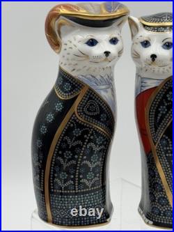 Royal Crown Derby Pearly King & Queen Cats 8