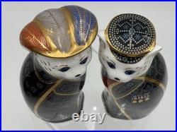 Royal Crown Derby Pearly King & Queen Cats 8