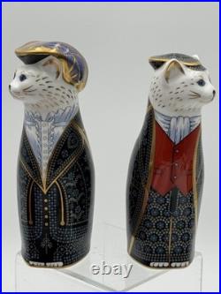Royal Crown Derby Pearly King & Queen Cats 8