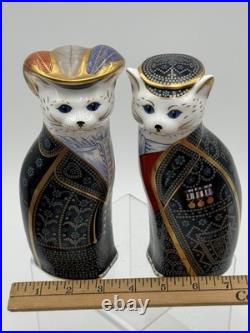 Royal Crown Derby Pearly King & Queen Cats 8 Royal Crown Derby Pearly King & Queen Cats 8