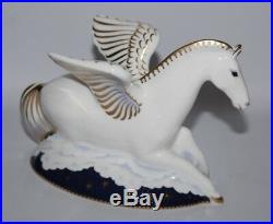 Royal Crown Derby Pegasus Paperweight Box/Certificate Gold Stopper vgc