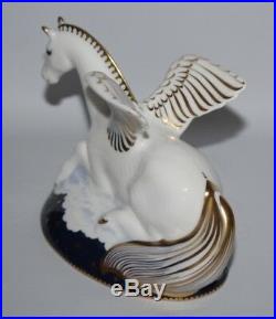 Royal Crown Derby Pegasus Paperweight Box/Certificate Gold Stopper vgc
