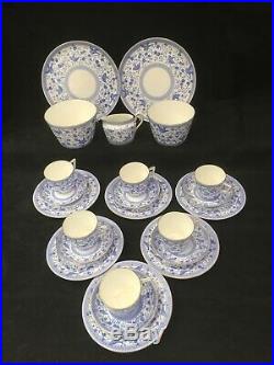 Royal Crown Derby Pembroke Blue Tea Set for 6 c1891 1900 & More Pieces Extra