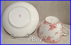 Royal Crown Derby Pink Aves ENORMOUS Cup and Saucer