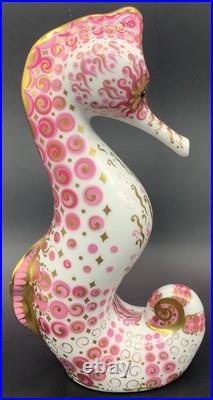 Royal Crown Derby Pink Seahorse Paperweight Limited Edition