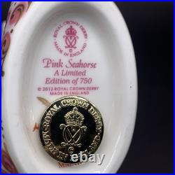 Royal Crown Derby Pink Seahorse Paperweight Limited Edition