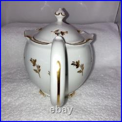 Royal Crown Derby Pinxton Roses Tea Pot Creamer Lidded Sugar Bowl Unused