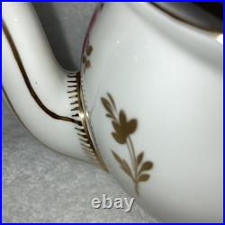 Royal Crown Derby Pinxton Roses Tea Pot Creamer Lidded Sugar Bowl Unused