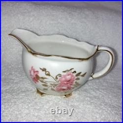 Royal Crown Derby Pinxton Roses Tea Pot Creamer Lidded Sugar Bowl Unused