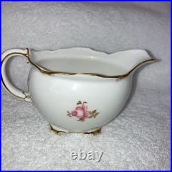Royal Crown Derby Pinxton Roses Tea Pot Creamer Lidded Sugar Bowl Unused