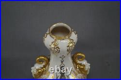 Royal Crown Derby Platinum & Gold Figural Green Man Handles Vase Circa 1877-1890