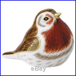 Royal Crown Derby Porcelain Animal Paperweight Royal Robin