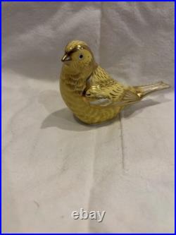Royal Crown Derby Porcelain Canary Bird Paper Weight