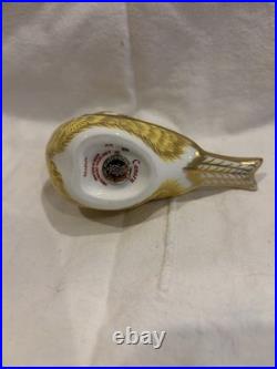 Royal Crown Derby Porcelain Canary Bird Paper Weight