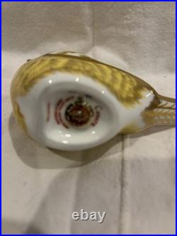 Royal Crown Derby Porcelain Canary Bird Paper Weight