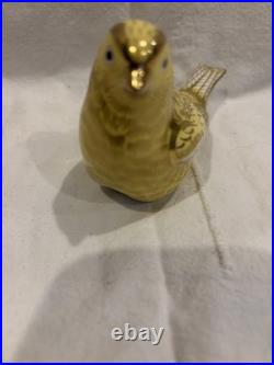 Royal Crown Derby Porcelain Canary Bird Paper Weight