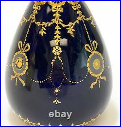 Royal Crown Derby Porcelain Cobalt Blue & Gilt Vase, circa 1880