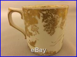 Royal Crown Derby Porcelain Coffee Cup and Saucer GOLD AVES