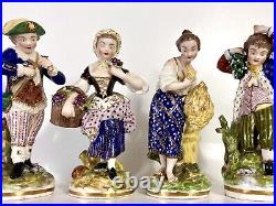 Royal Crown Derby Porcelain Figurines Four Seasons Allegorical c. 1790 Set/4 HTF