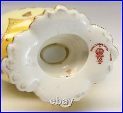 Royal Crown Derby Porcelain & Gilt Footed Ewer, 1900. Floral & Dot Designs
