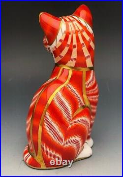 Royal Crown Derby Porcelain'Ginger Cat' Paperweight. Gently Used