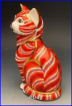 Royal Crown Derby Porcelain'Ginger Cat' Paperweight. Gently Used