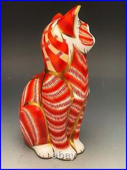 Royal Crown Derby Porcelain'Ginger Cat' Paperweight. Gently Used