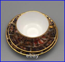 Royal Crown Derby Porcelain Imari 2451 Miniature Plate Teacup & Saucer Set