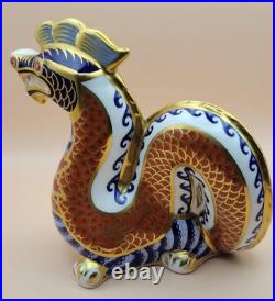 Royal Crown Derby Porcelain'Imari Dragon' Paperweight