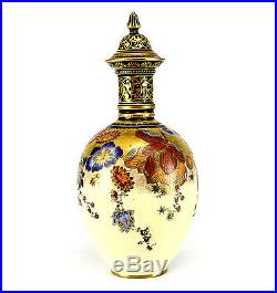 Royal Crown Derby Porcelain Lidded Urn, 1887 Hand Painted Gilt & Floral Design