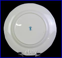 Royal Crown Derby Porcelain Mikado Blue 4 Piece 9 1/8 Luncheon Plates 1937